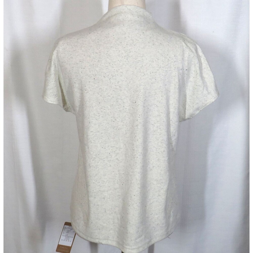 OGL Speckled Soft Stretchy Cotton Blend Mock Neck Padded Brami Top Size Medium - Picture 10 of 11